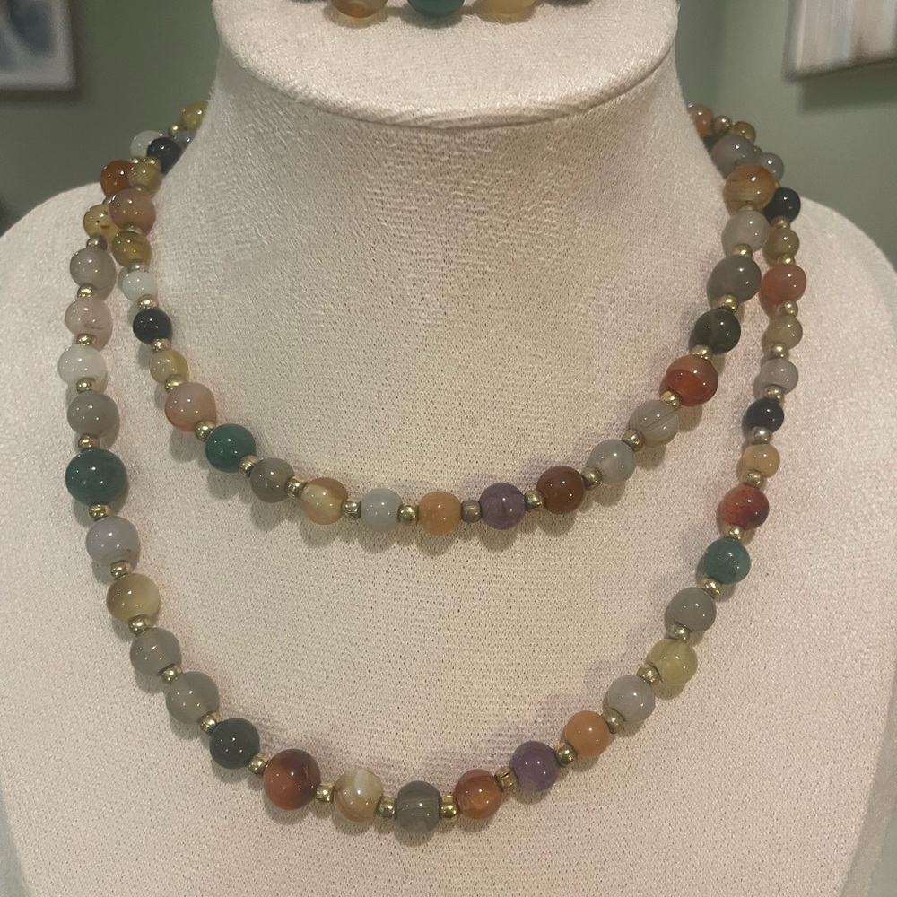Multi Agate Gemstone Set